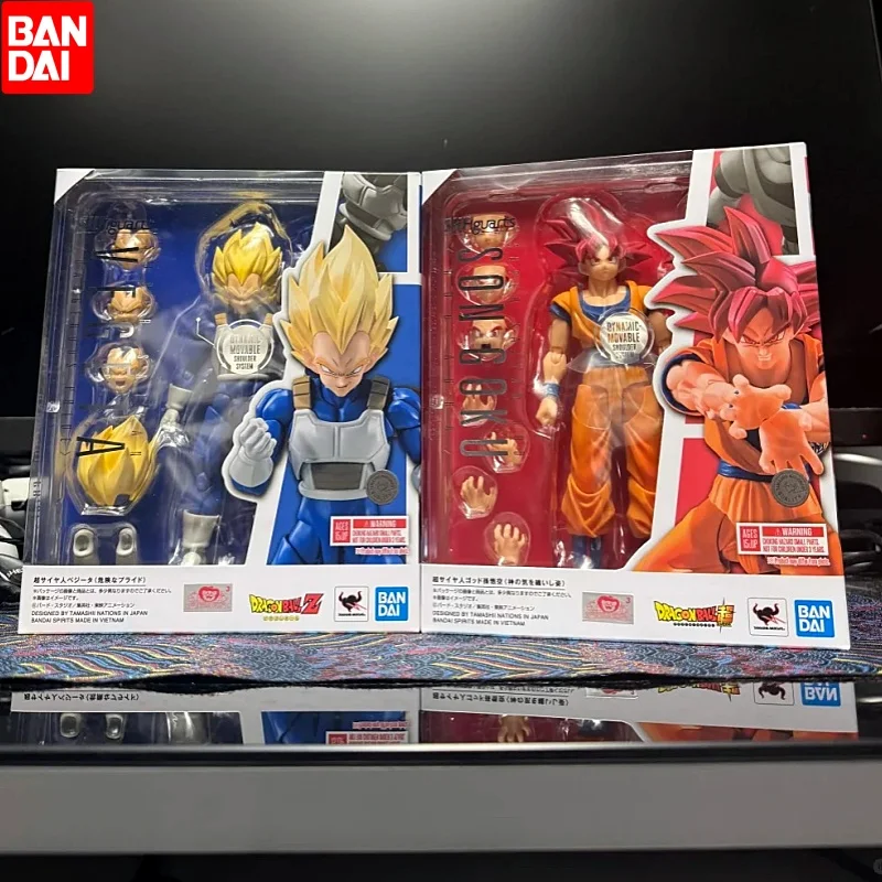 

Bandai S.H.Figuarts Super Saiyan God Son Goku God Aura Ver. Figure 3 Faces 4 Pair Hands Flowing Hair Head Birthday Gift Toy