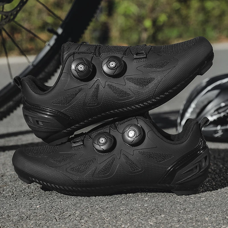 Speed Cycling Sneaker Men's Road Cycling Shoes Cleat Shoes Spd Cycling Flat Pedal Shoes Man Bike Outdoor Footwear White