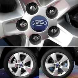 1-5Set 4 X 54MM Wheel Centre Caps Set Car Decorations Center Caps Wheel Hub Cap For Ford Most Models Focus Fiesta Ka Kuga