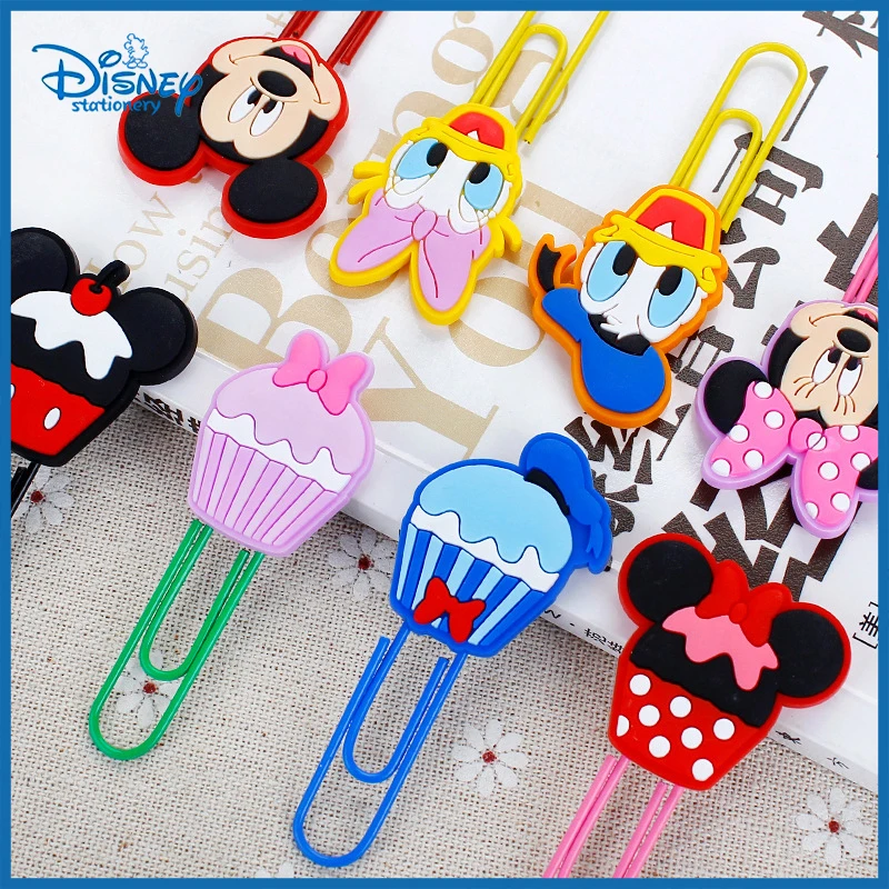 

Kawaii Disney Mickey Mouse Paper Clip Cartoon Paging Bookmark Office Difference Pin Student Stationery Walking Back Accessories