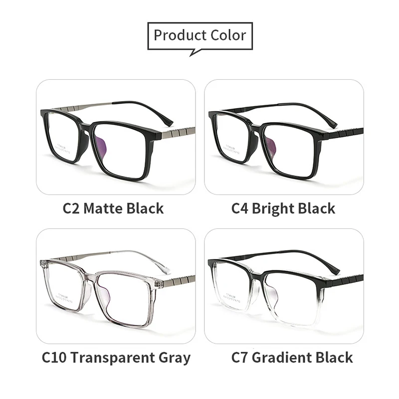 Xbora Trendy Fashion Glasses Retro Square Pure titanium optical prescription glasses frame men and women new 2024 BV61012Y
