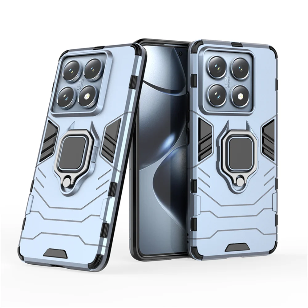 Para xiaomi mi 14t caso armadura completa à prova de choque para xiaomi mi 14t pro 14 t mi14t anel magnético capa traseira protetora telefone coque