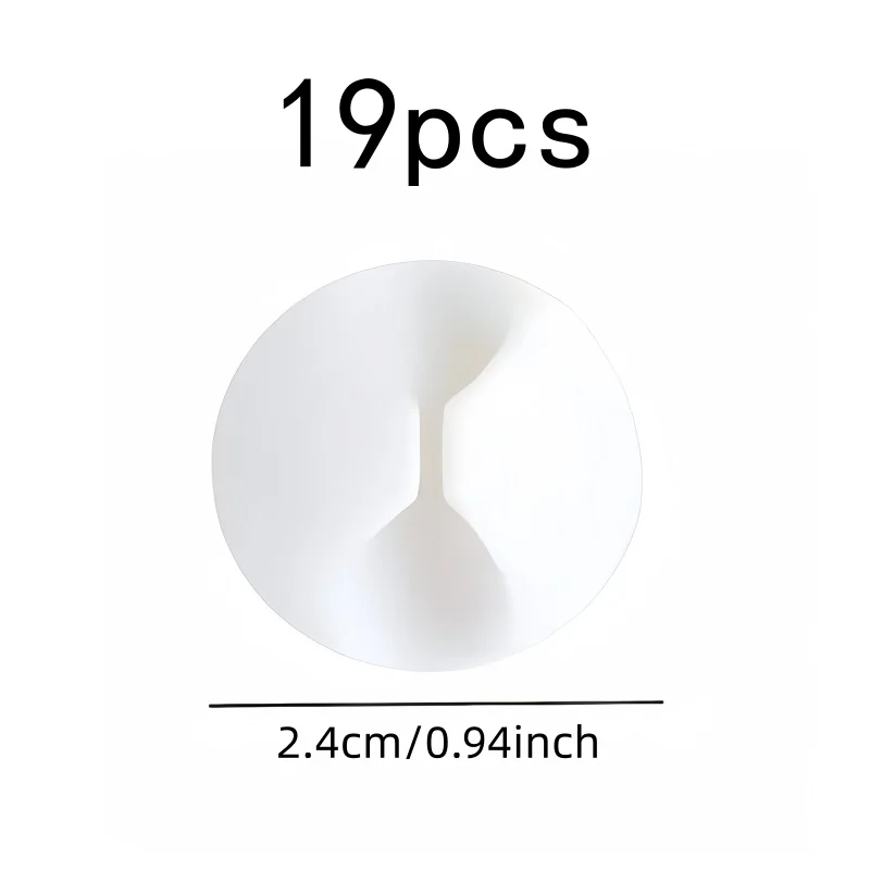 19 pcs Self Adhesive Wire Clips, Durable Hold for Charging Cables and Headphones, for Car and Desk, Easy Install, Reusable
