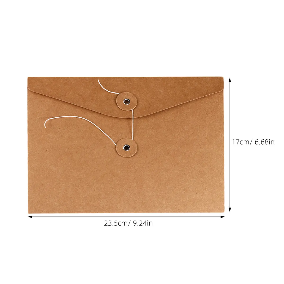 10Pcs Kraft Paper File Pockets A5 Size Multi-Functional Document Organizer Bag for Magazines Newspapers Receipts Notes Filing