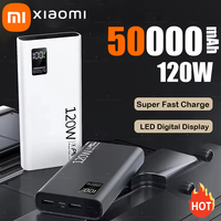 Xiaomi 120W Fast Charging Power Bank 50000mAh High Capacity LED Display Portable Battery Charger For iPhone Samsung Huawei 2025