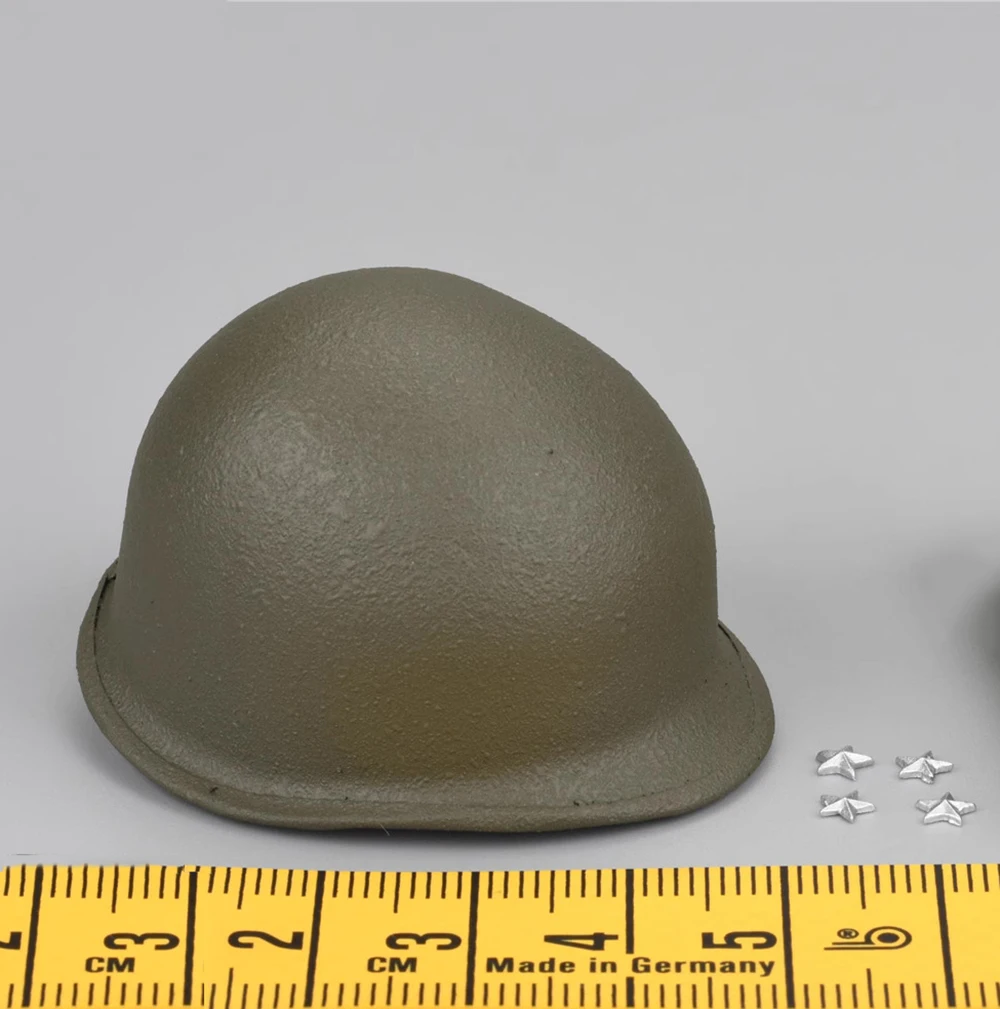 1/6 DID A80164 WWII Series US. Soldier General Smith Patton Model Helmet with Inner Net Medals For 12