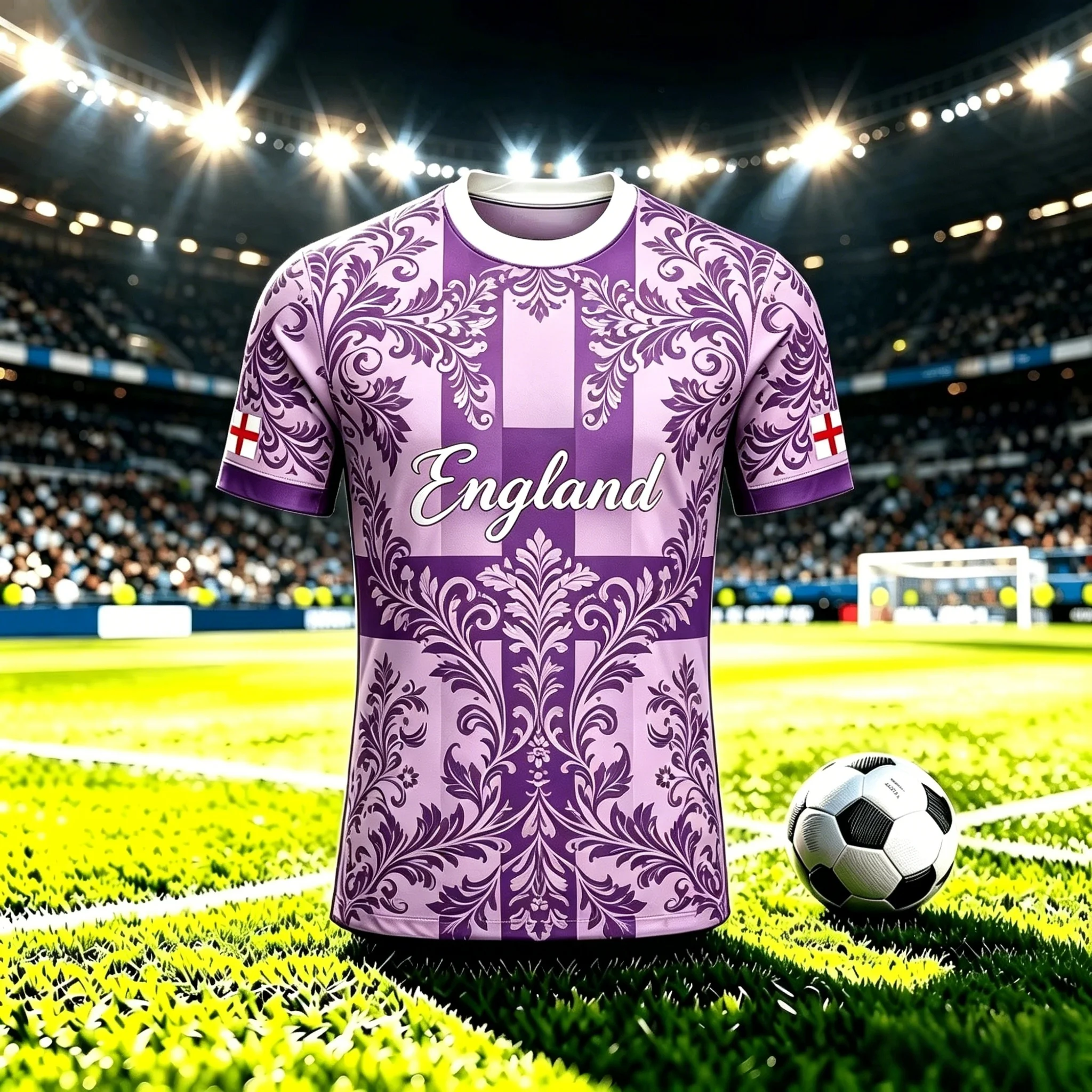 2026 Summer England Football Team Sporty Moisture-Wicking and Breathable Children's Men's T-Shirt