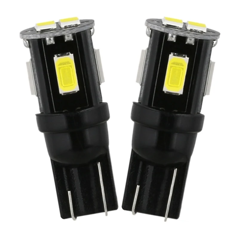 

50 шт. T10 W5W 194 168 Автомобильный светодиодный светильник для чтения, лампа для автомобильного номерного знака 5730 6SMD, красный, ледяной, синий, белый, желтый, 12 В постоянного тока