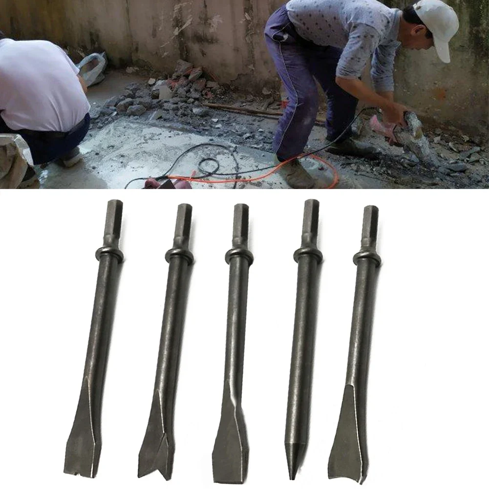 1pc 175mm Air Hammer Chisel Set Hexagonal Shank Heavy Duty Air Chisel Head Bit For Tile Removal Cutting Pneumatic Chisel