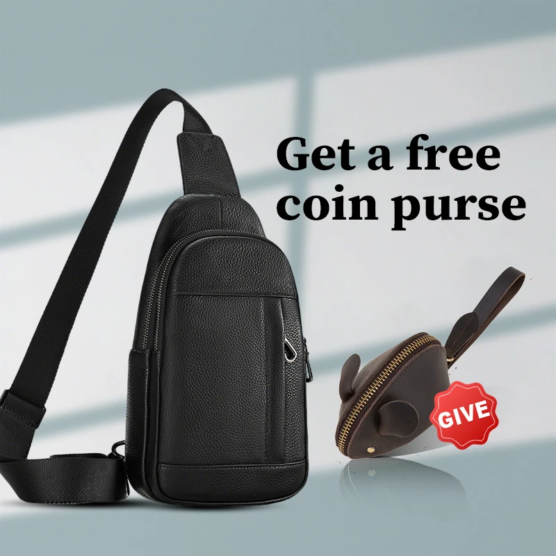 

Кожаный многофункциональный рюкзак через плечо, стильная и повседневная нагрудная сумка большой вместимости, защита от кражи