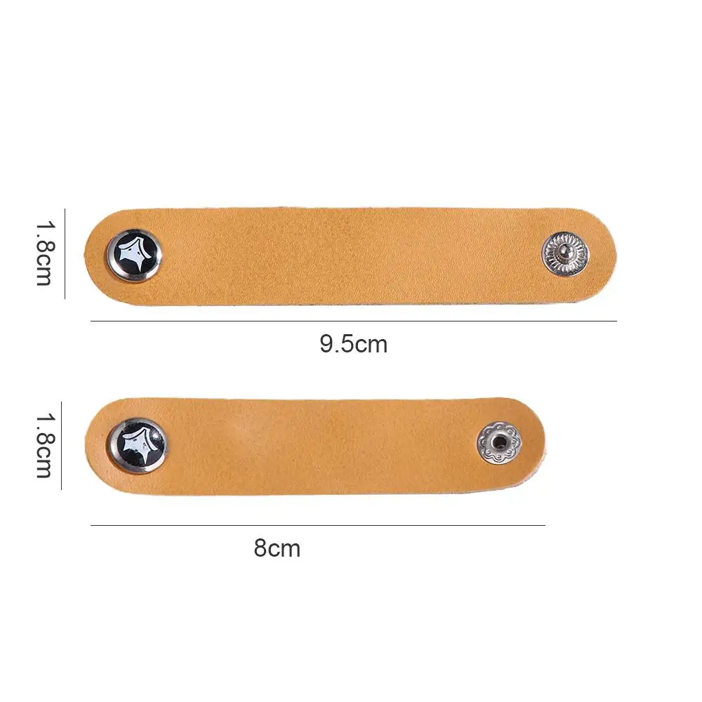 Cowhide Leather Cord Tidy Cable Strap
