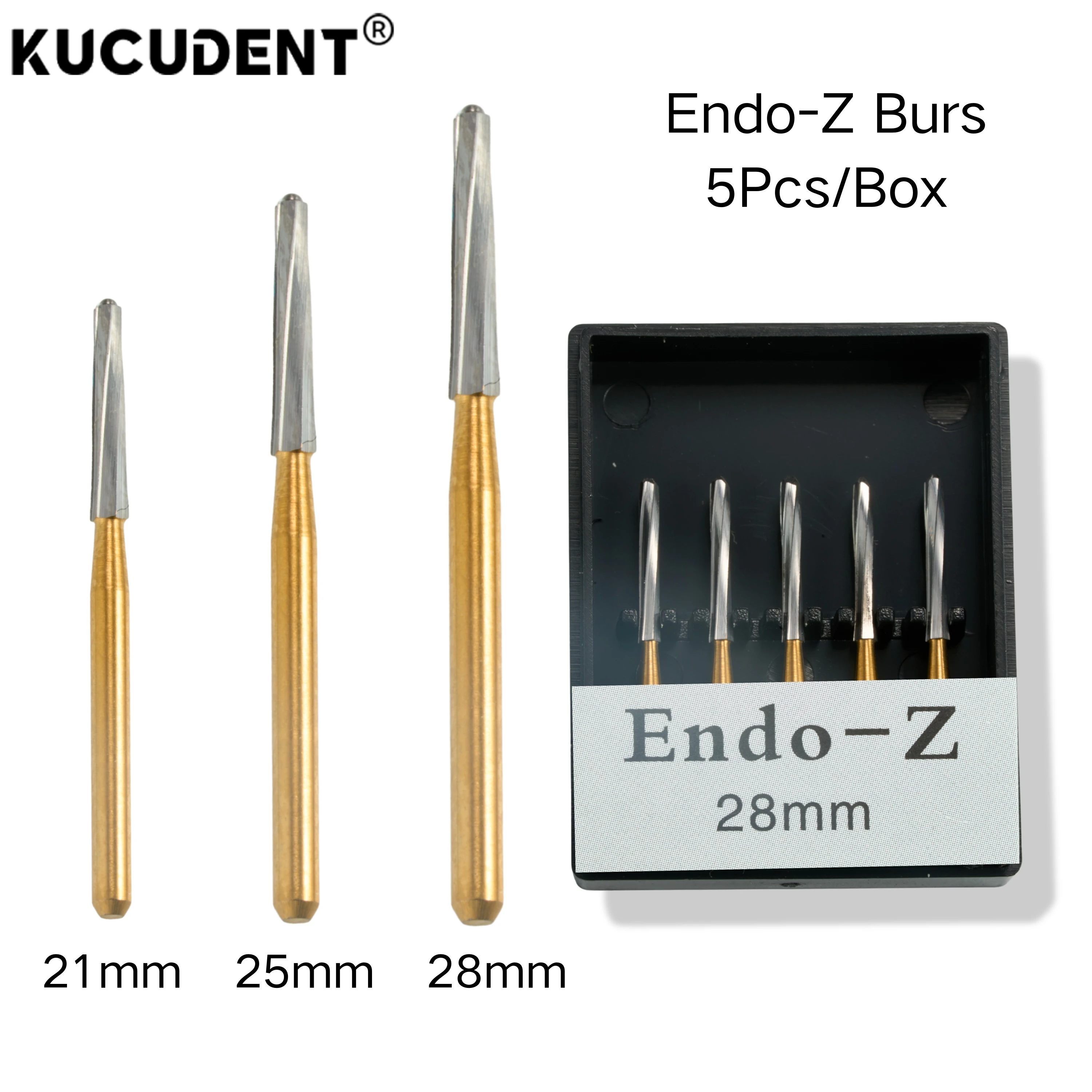 5er-Set Dental-Hartmetallbohrer, sicher für Endo-Z-Zahnextraktion, Metallbohrer mit nicht schneidender Spitze, sicherer Endbohrer für Zahnkliniken und Oralchirurgie