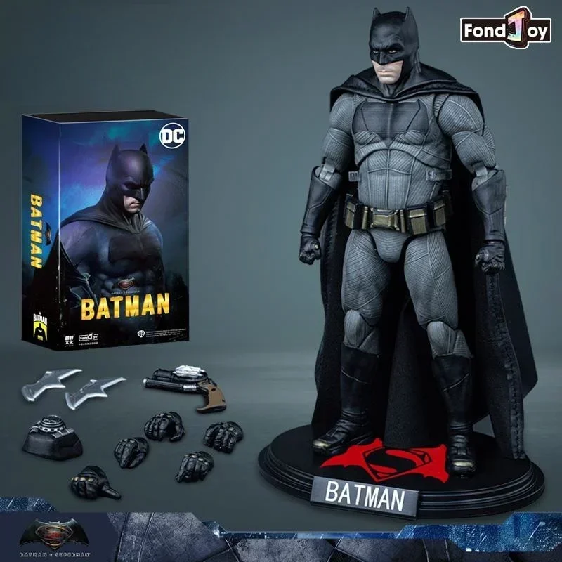 Original Fondjoy Dc Batman Anime Figure 1/9 7 Inch Movie Figurine Bvs Big Ben Batman Multiverse Light Armor  Action Figure Toy