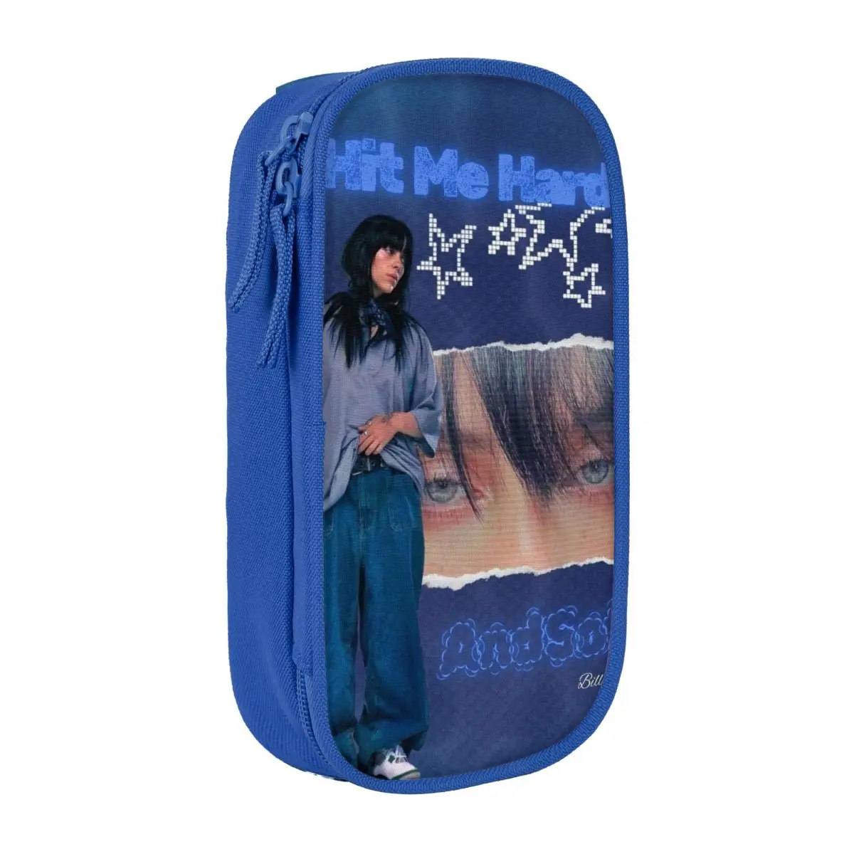 

Cute B-Billie E-Eilish America Pencil Cases Pencilcases Pen for Student Large Storage Bag School Supplies Cosmetic Stationery