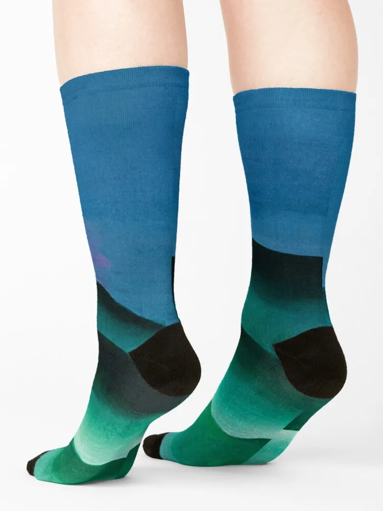 O'Keeffe Pink Moon Over Water 1924 Georgia O'Keeffe Socks christmas gift Sports sports and leisure Socks Women's Men's