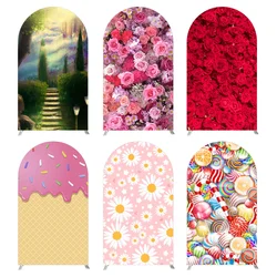 Flower Forest Unique Design Arch Background Covers Customizable Backdrop Decoration For Festival Pary Wedding Events
