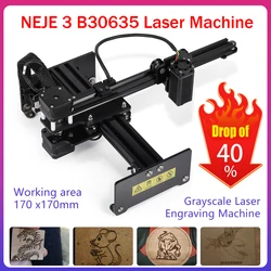 NEJE 3 405nm grawer grawerowanie laserowe maszyny aplikacja bezprzewodowa kontroli LaserGRBL Lightburn 32-Bit szybko w skali szarości grawer