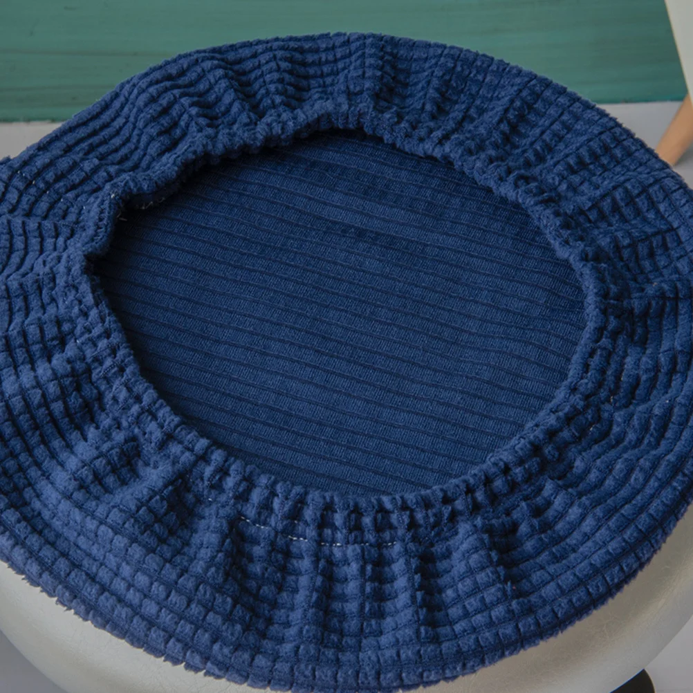 

Round Elastic Chair Cover Stretchy Protective Case Dark Gray 30-38Cm Diameter Office Wedding Banquet Party Dining Chair