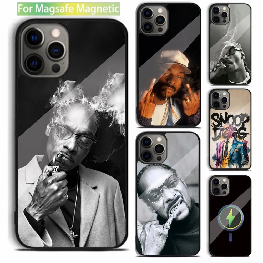 Rapper S-Snoop D-Dogg Phone Case For iPhone 16,15,14,13,12,11,Plus,Pro,Max,Mini Magsafe Magnetic Wireless Charging