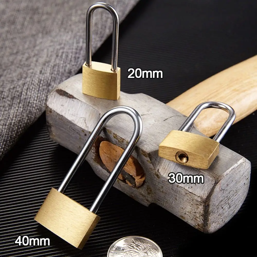 Copper Padlock Small Locks for Luggage Case Locker Home Improvement Hardware  Include 3Keys