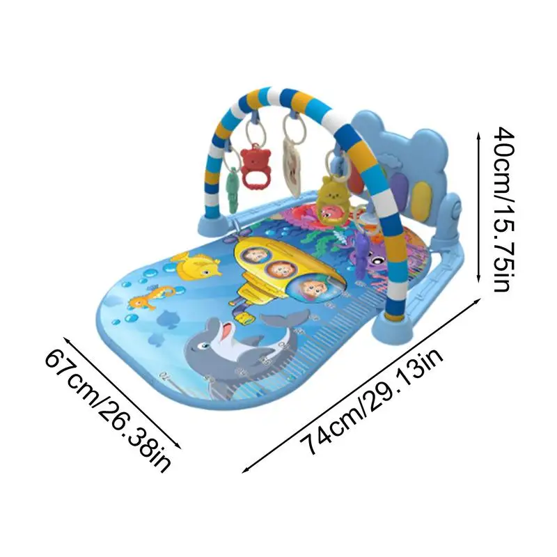 Play Gym Mat Children Cartoon Activity Gym Mat Multifunctional Gym Mat For Early Education Exercising Leg Strength Cute Play Mat