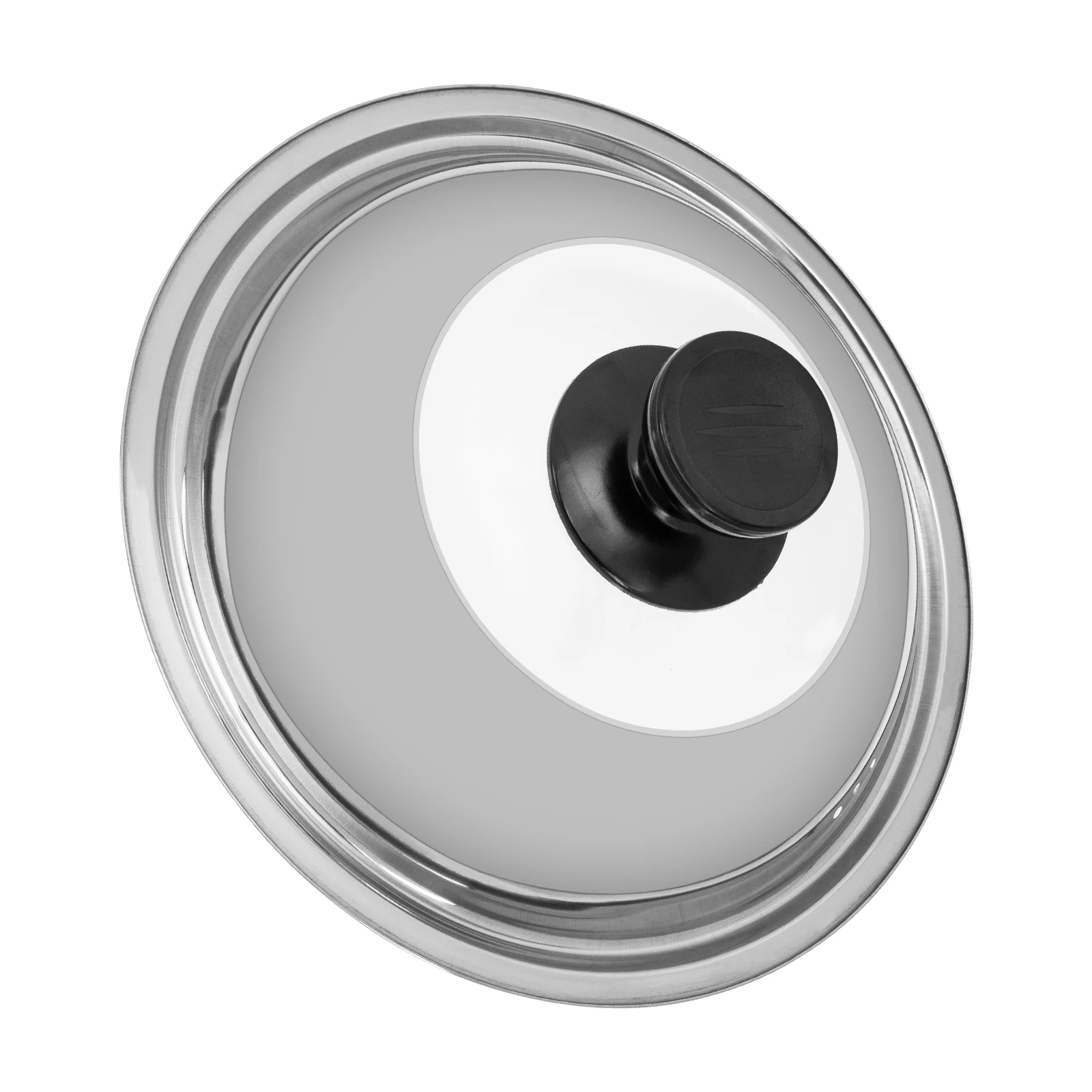 

Thickened Pot 26cm Stainless Steel Arched Glass Thickened Pot Cover Cover for Frying Pan Wok Kitchen Gadget Practical Helper