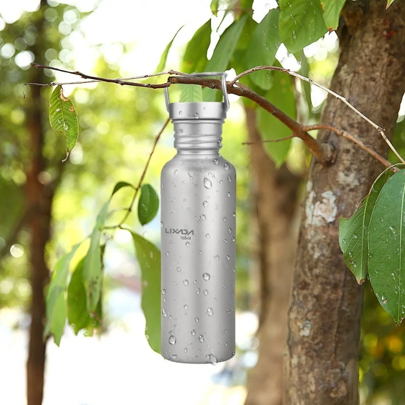 LIXADA 750ml Full Ti Water Bottle Ultralight Outdoor Camping Hiking Cycle Water Bottle