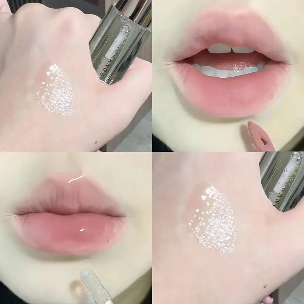 Longlasting Crystal Jelly Berry Lip Makeup Glitter Mirror Lip Tint Oil Diamond Shimmer Lip Gloss Deeply Moisturizing Lip Plumper