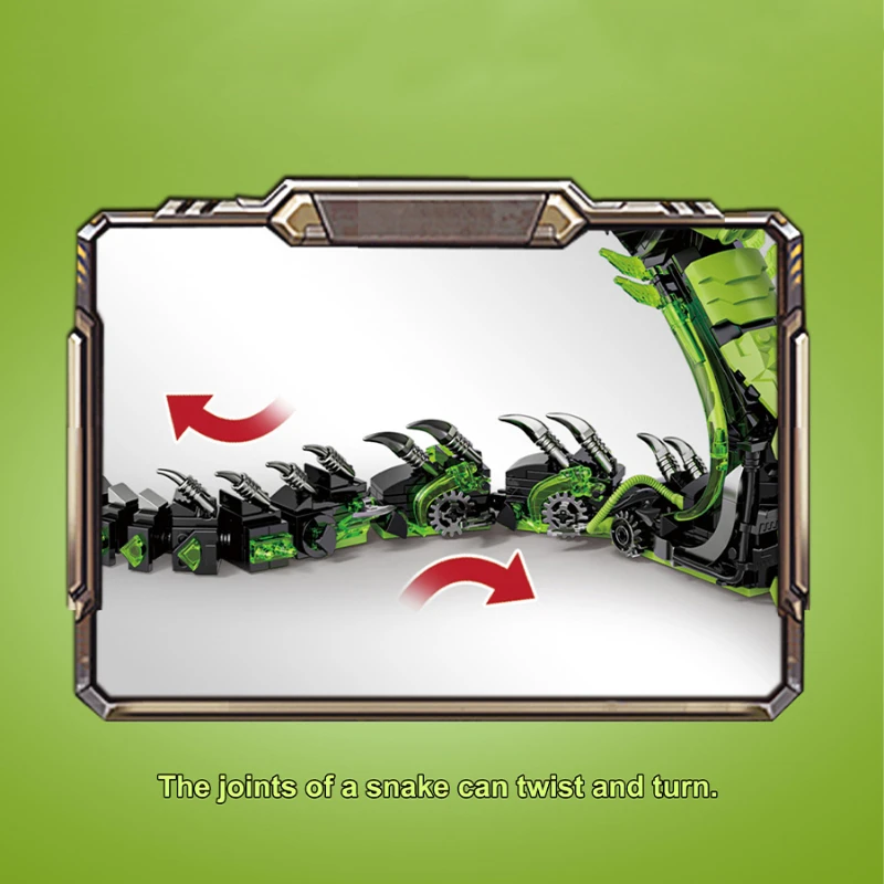2025 Mechanische Glow in Dark Cobra Dier Bouwstenen Technische MOC Assemblage Model Verjaardag Kerstcadeaus voor Kinderen 689 STKS