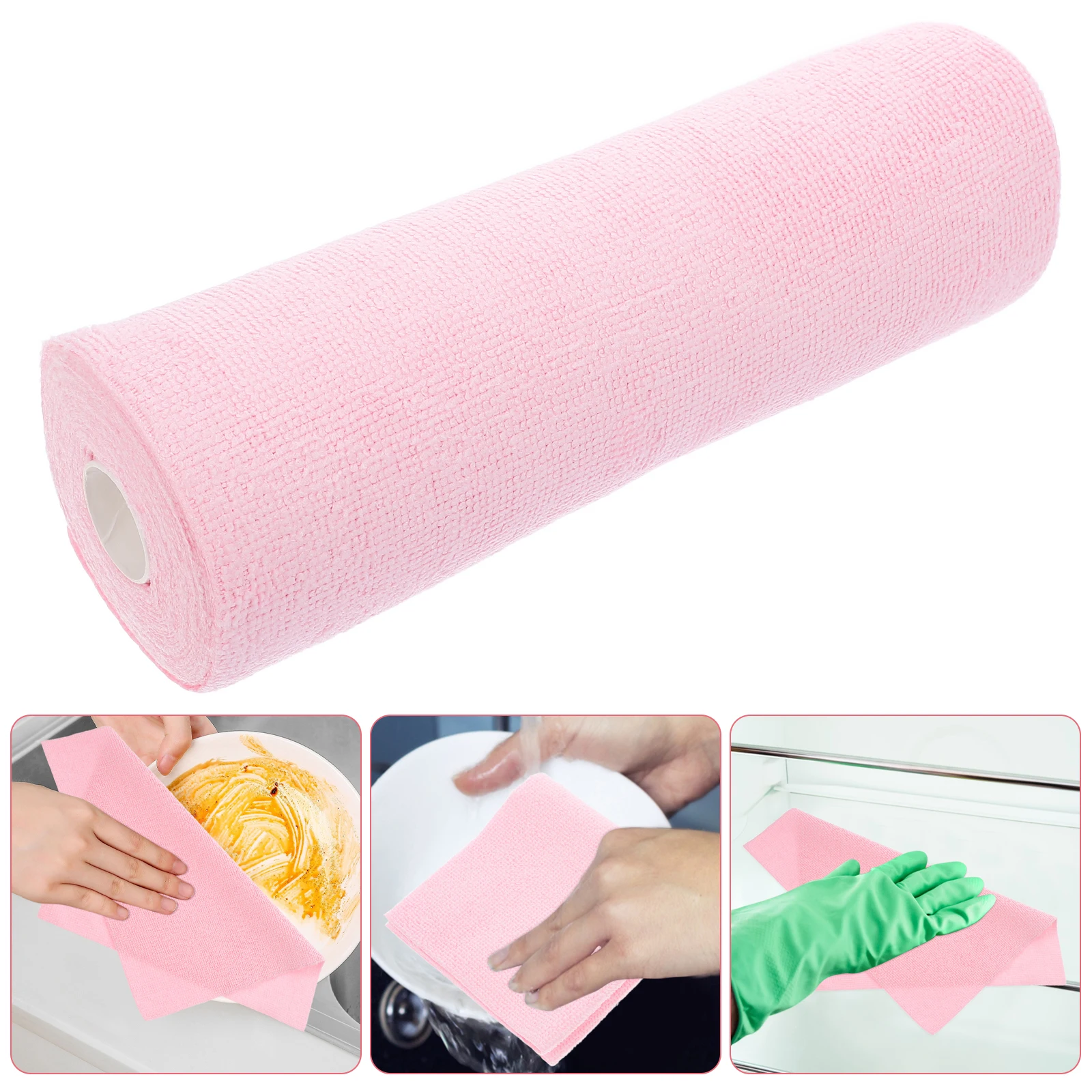

Microfiber Cleaning Cloths Roll Tear Off Absorbent Quick Dry Scratch Free Reusable Towels For Kitchen Car Workshop Glass