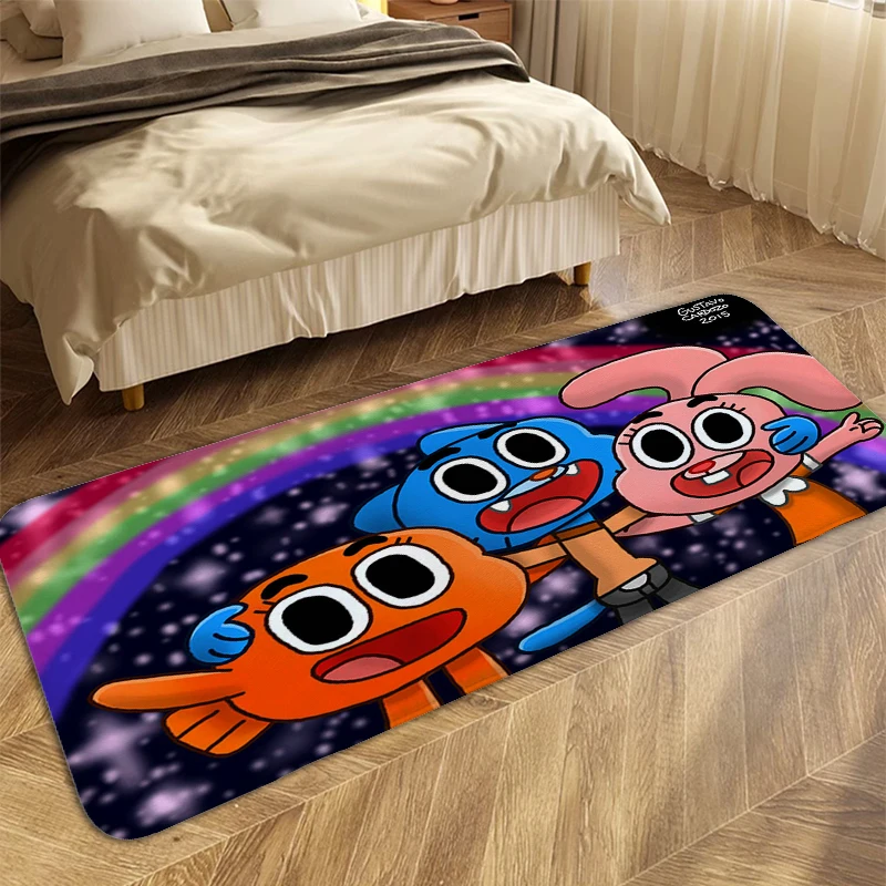 

Carpet for Children's Room The A-Amazing World of Gumball Bathmat Washable Non-slip Kitchen Bedroom Rug Outdoor Entrance Doormat