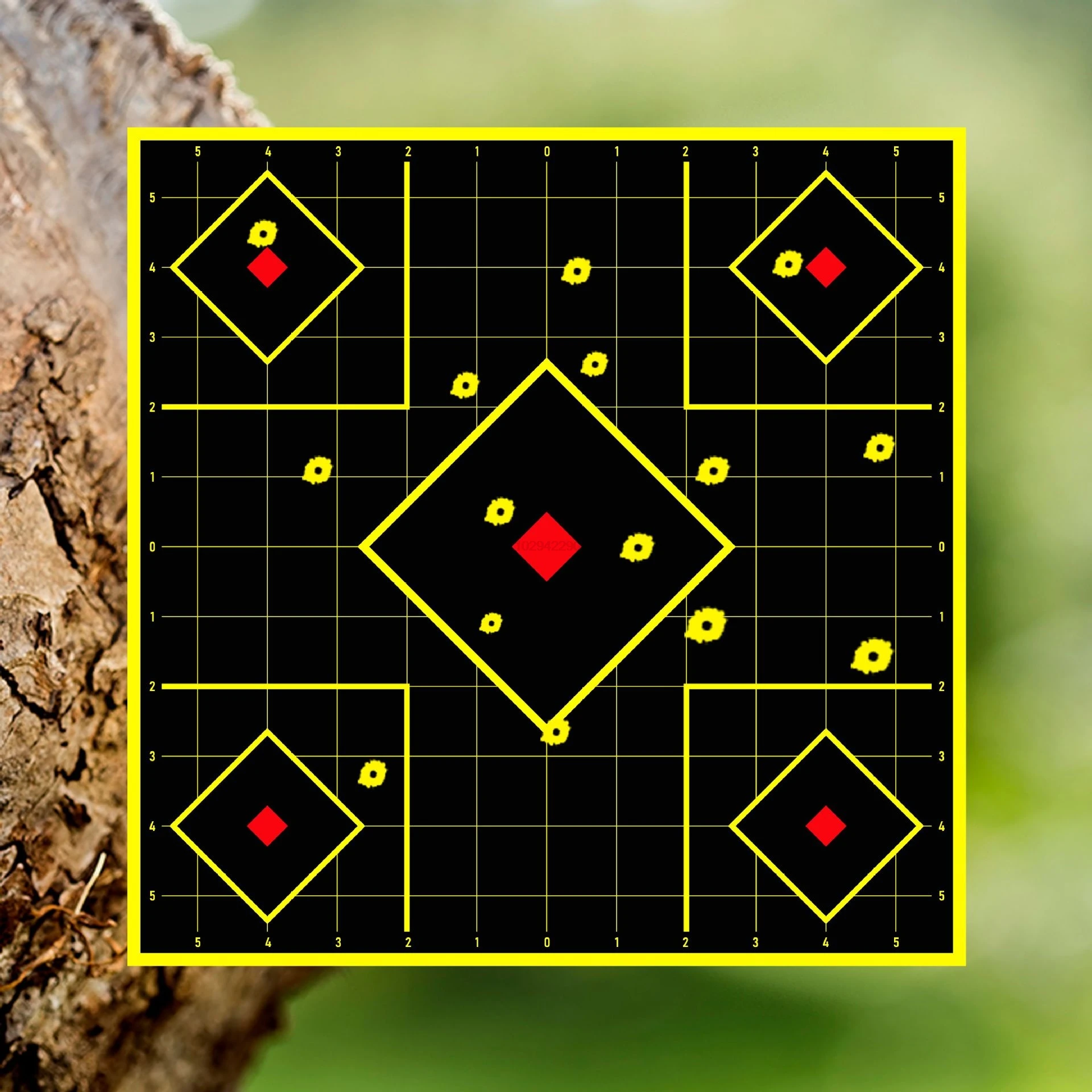 Autocollants de cible de tir jaune structurels ent, fusil BB, pistolets à granulés, éclaboussures adhésives Bullseye, célébration à la main, 10 pièces, 8 po, 12 po