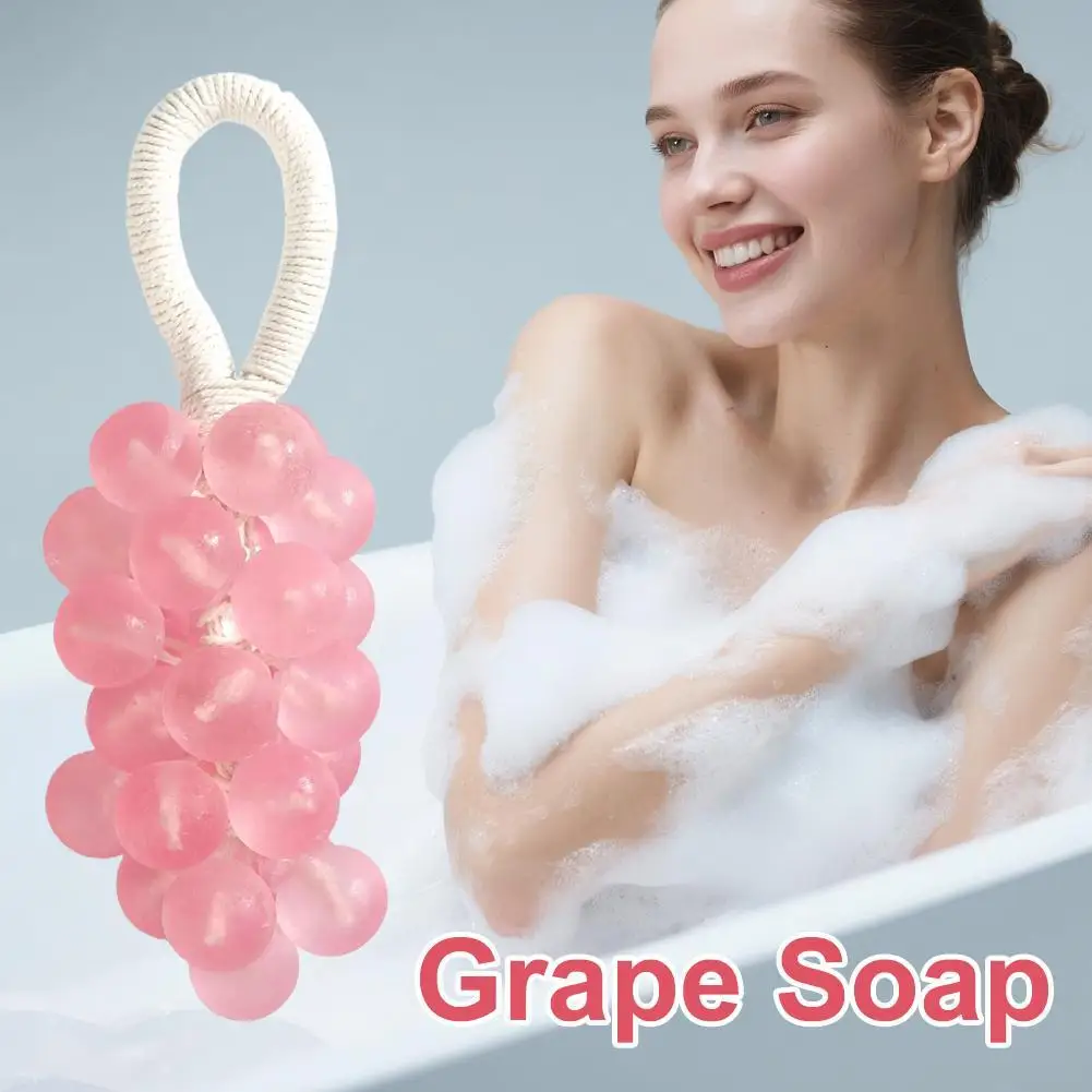 

Handmade Wash Soap Grape Shape Natural Glycerin And Plants Gentle Soap With Box Hangable Deep Cleansing Supplies For Face Body