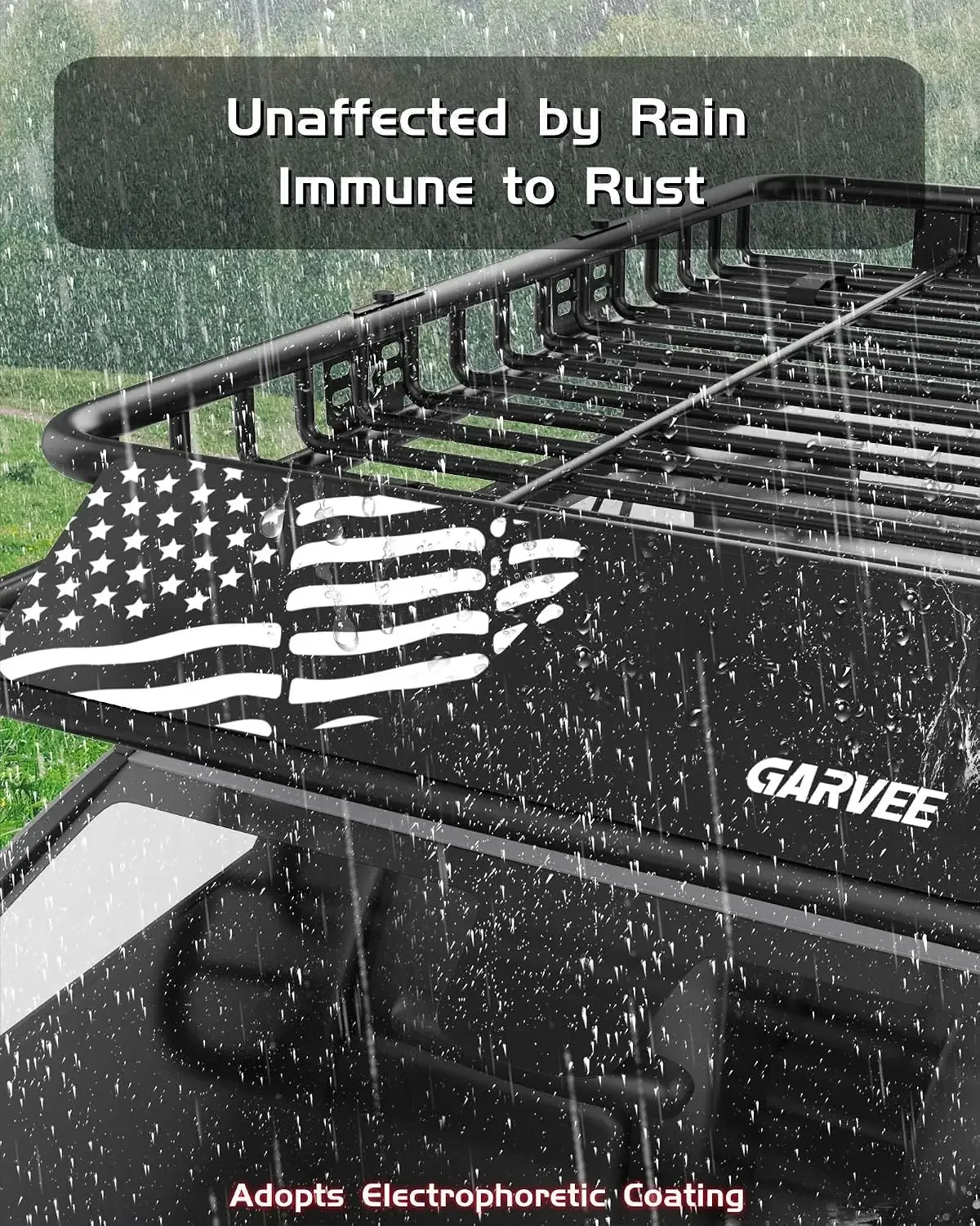 Global Roof Rack Cargo Basket – Heavy Duty 200 lbs Rooftop Luggage Carrier with Extension – Fits SUVs, Trucks & Vehicles Two-Sec