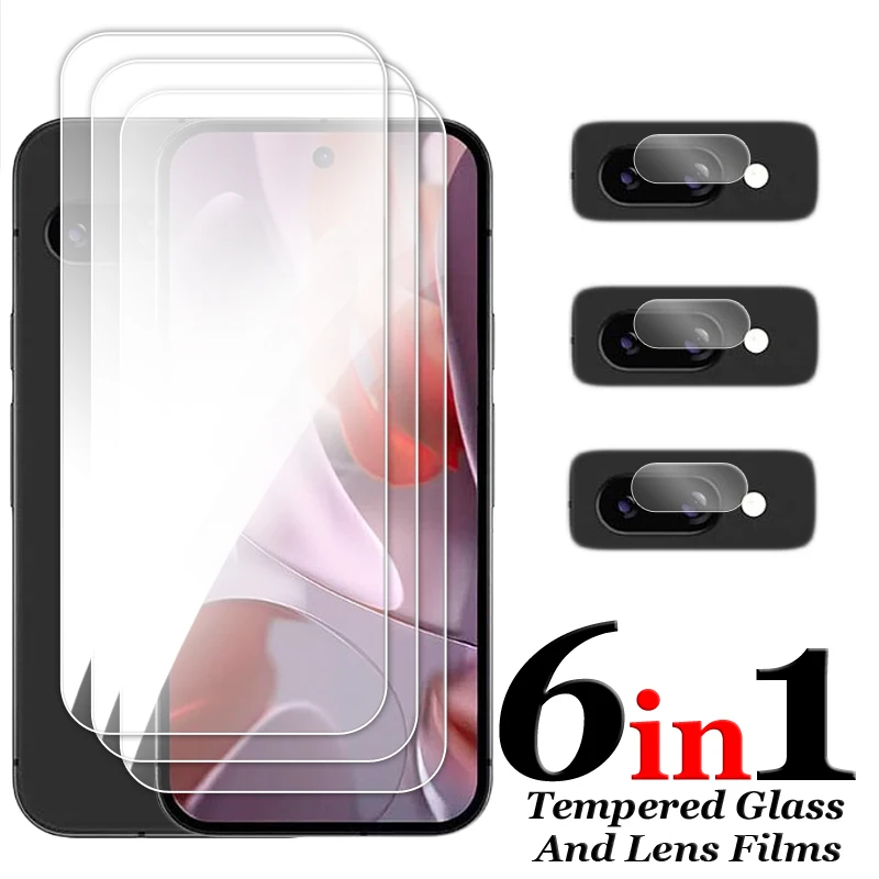 For Google Pixel 9A 5G Glass For Google Pixel 9A Tempered Glass 6.3 inch Transparent HD Screen Protector For Pixel 9A Lens Film