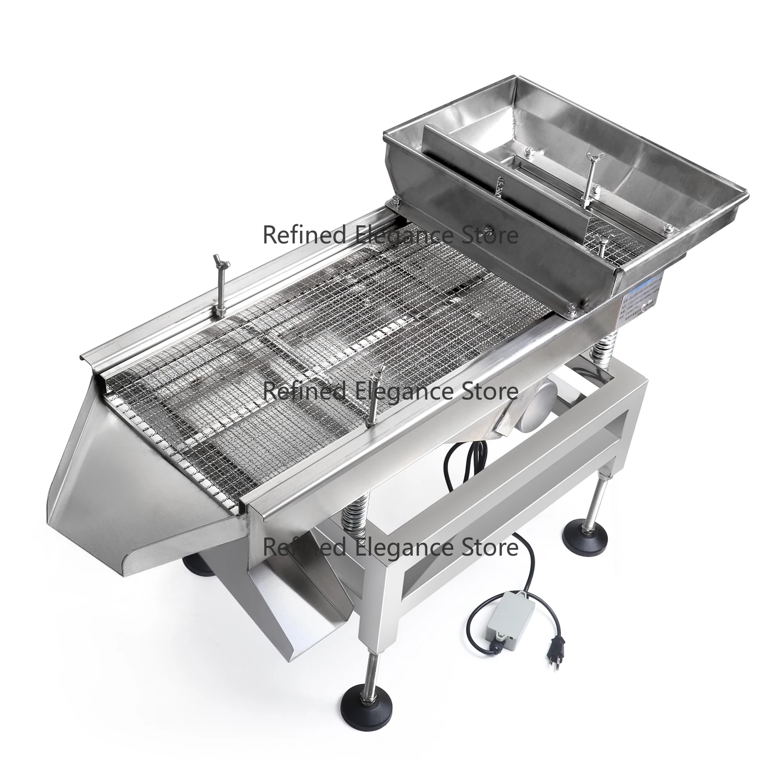 30x80cm Linear Stainless Steel Vibration Sieve Screen Separator for Particle Grading Double Motor - Particle Screening Equipment