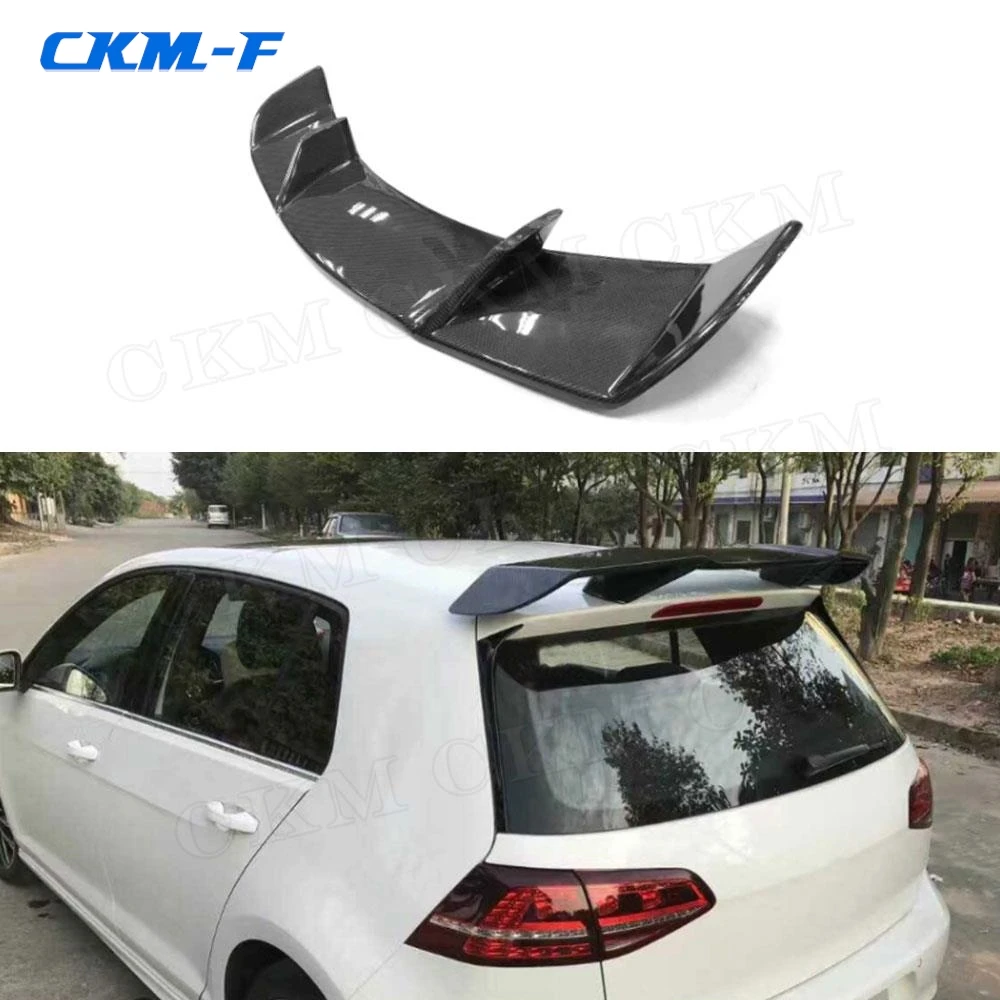 

Carbon fiber Car Hatchback Spoiler Universal Rear Trunk Roof Wing Racing Spoilers R Style Only Hatchback Car styling