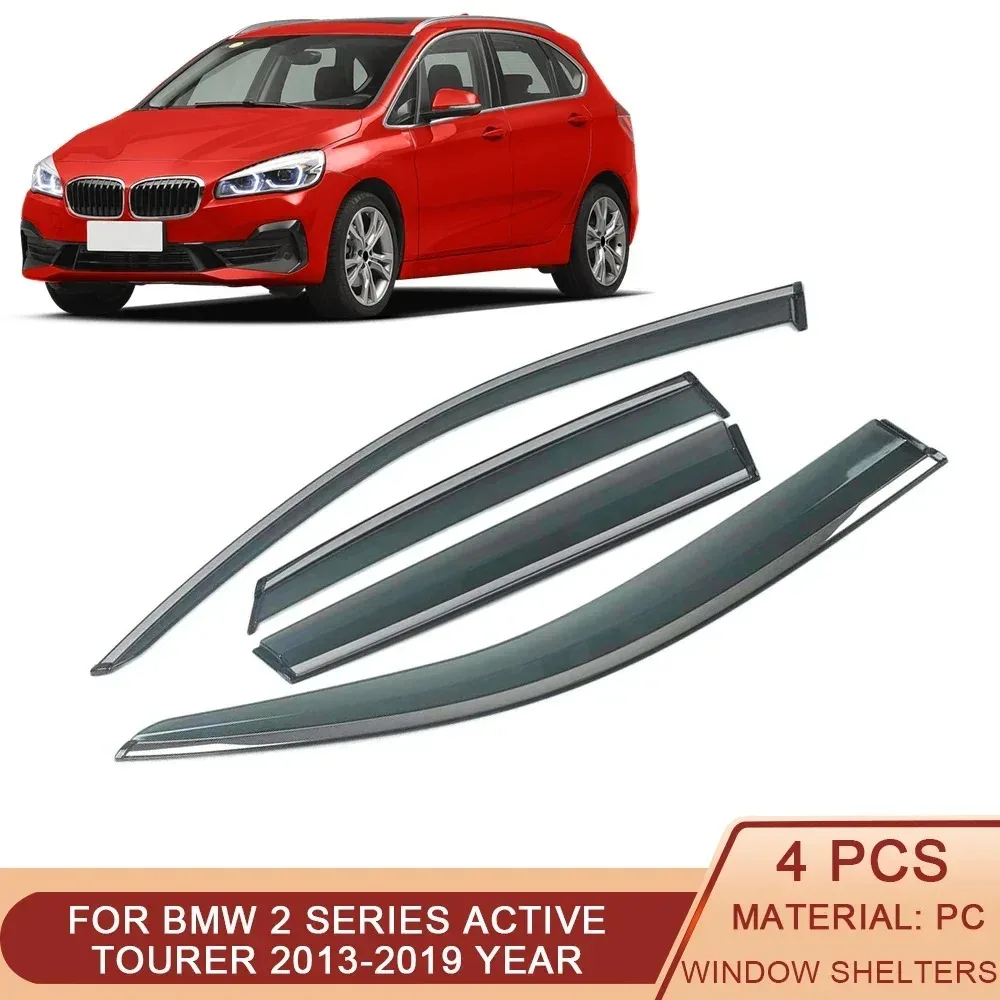 

For BMW 2 Series Active Tourer F45 F46 2014-2021 Car Window Sun Rain Shade Visors Shield Shelter Protector Cover Frame Sticker