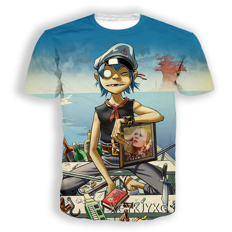 Rock Band Gorillaz 3d Printed T-shirt Men Women Fashion T-shirt Kids Hip Hop Tops Tees Punk Tshirt Graphic T Shirt Mens Clothing