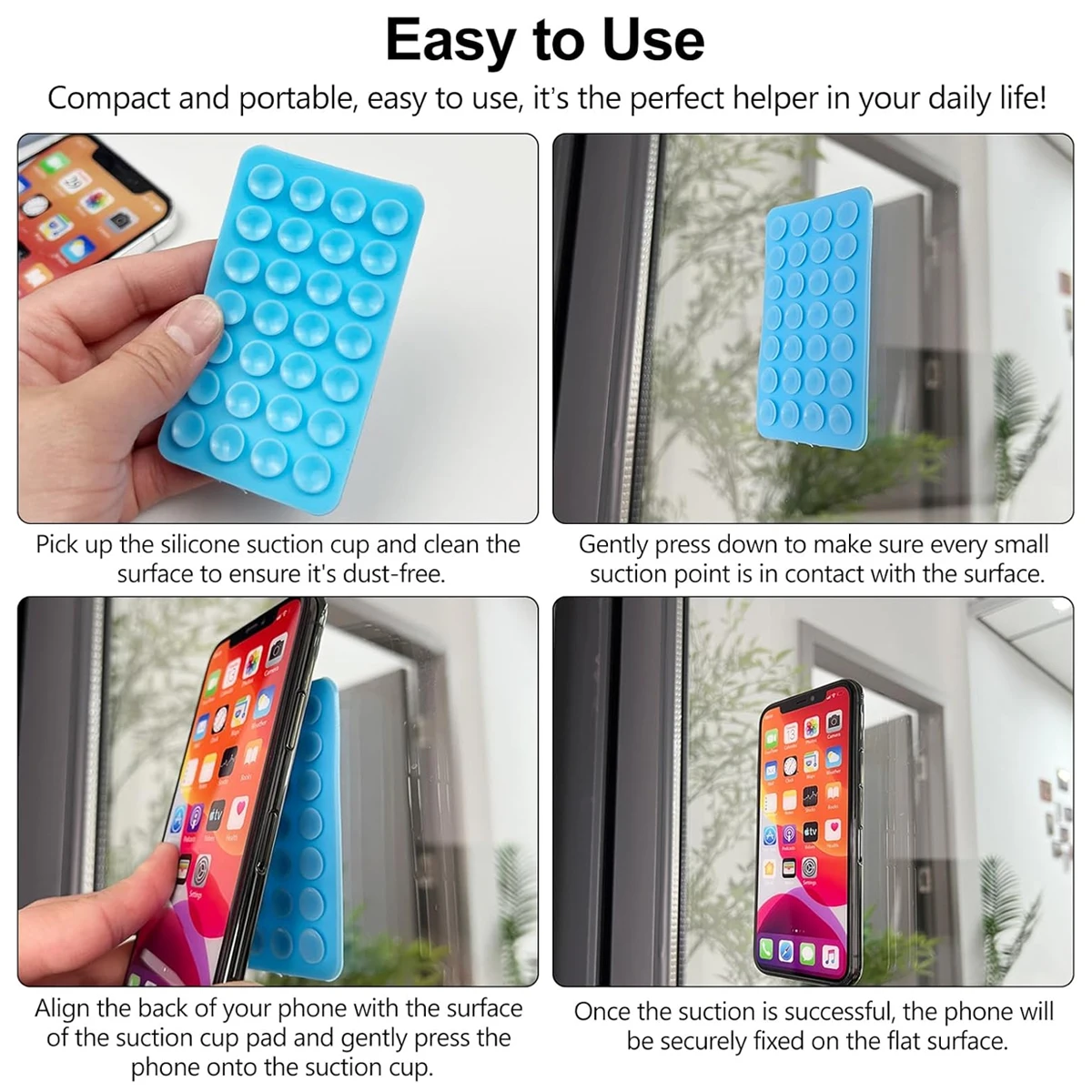 Silicone Suction Pad Double Sided For Mobile Phone Fixture Suction Cup Backed Adhesive Silicone Rubber Sucker Pad For Fixing image 4