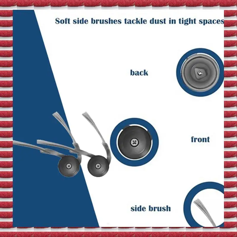 Set Penyempurnaan Debu dan Pel A97G untuk Roborock Qrevo Edge/Qrevo Edge S5A: Sikat Sisi Utama, Filter HEPA, dan Kain Pembersih