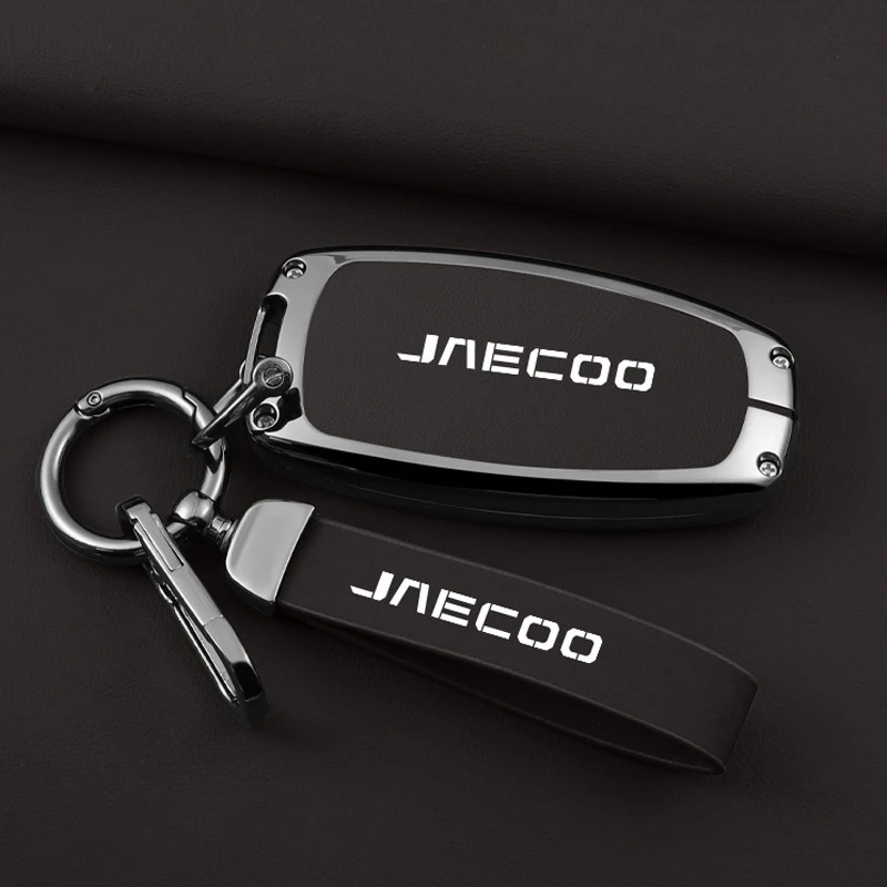 

For Omoda JAECOO J7 2025 2024 Car Remote Control Key Case Cover Zinc Alloy Leather Protector Auto Keychain Accessories