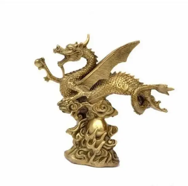 

Opening the light copper flying dragon pterosaur statue desk fly chinese dragon figurine statuette cool Sculpture