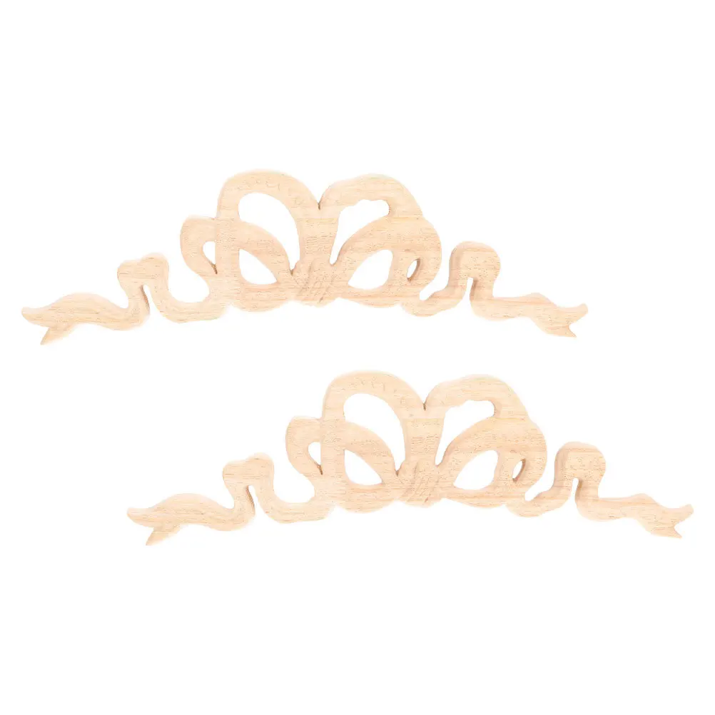 Apliques de madera tallada de estilo europeo, muebles decorativos para puertas de armarios, apliques de pared, decoración, 2 uds.