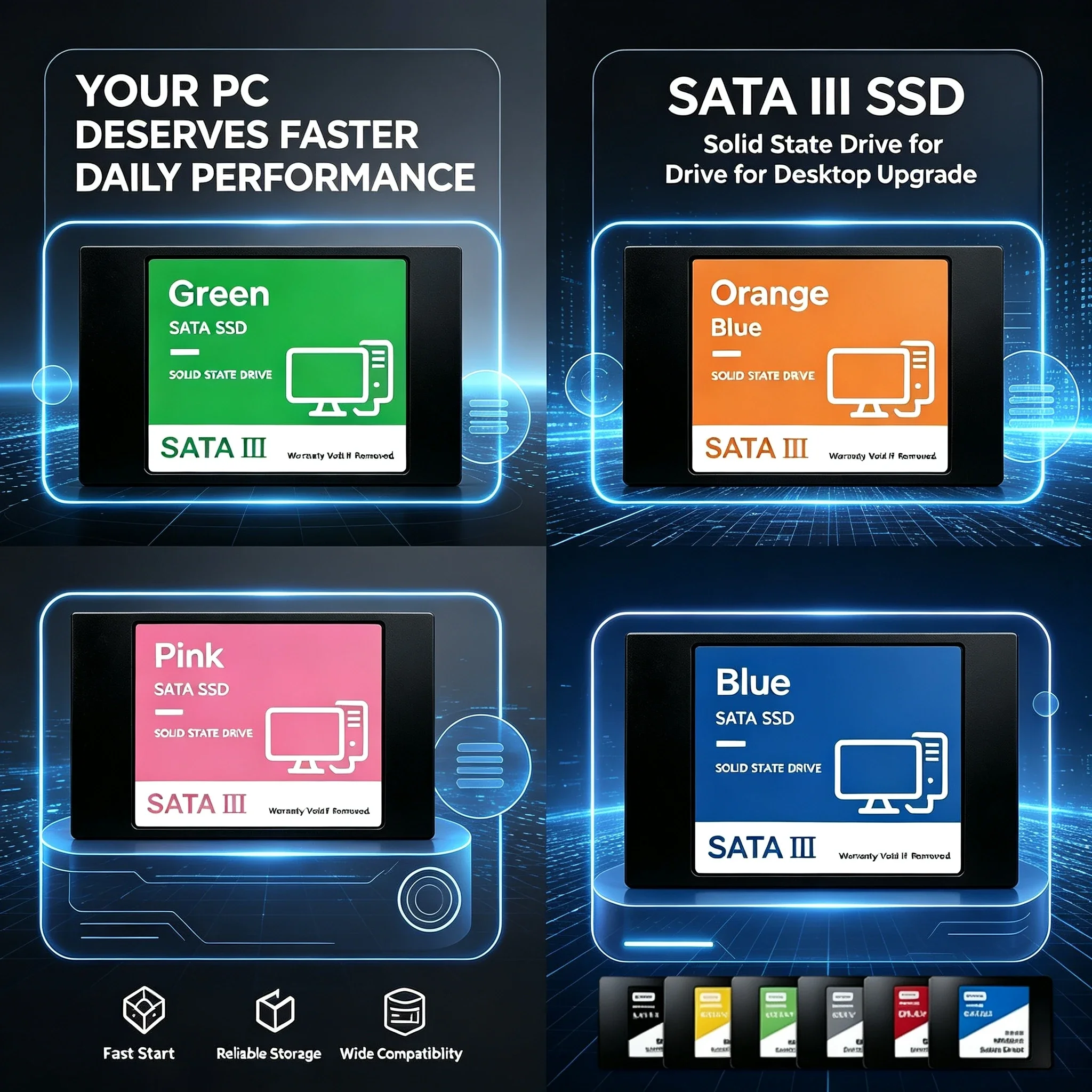 Solid State Disk Portable SSD Hard Drive 25 Inch SATA3 1TB 2TB 4TB for Portable Computer Micro Desktop Fast Speed 8K TLC SSD