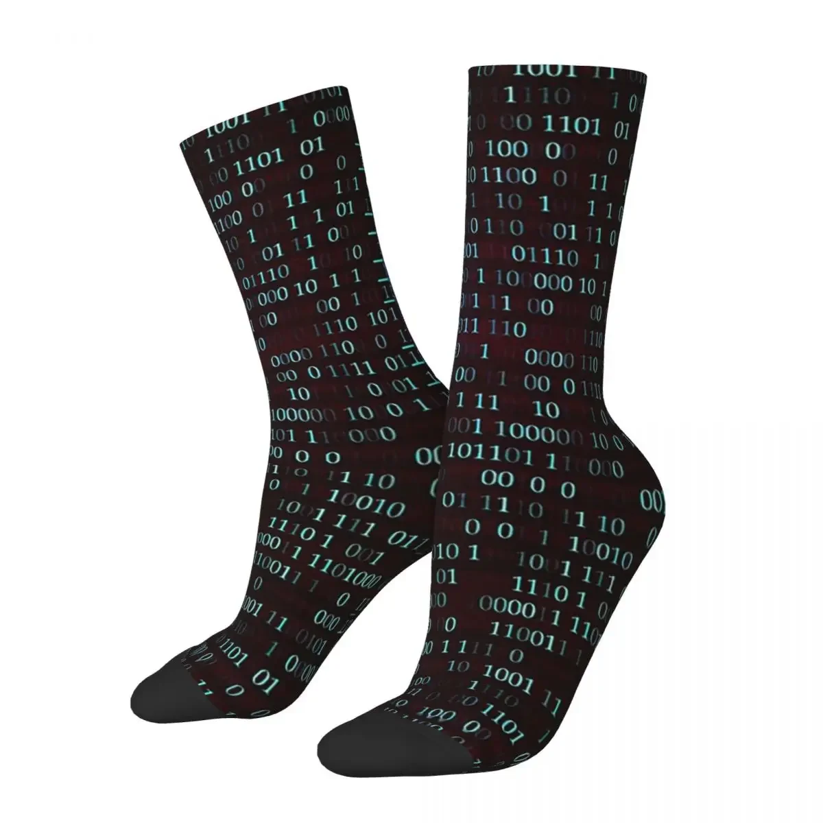 

Binary Computer Code Socks Harajuku High Quality Stockings All Season Long Socks Accessories for Unisex Christmas Gifts