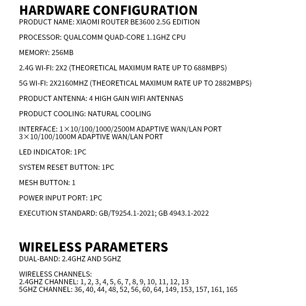 Original XIAOMI Router BE3600 WiFi7 2.4/5GHz Dual-Band 160Mhz 3570Mbps Mesh-Netzwerk Gaming-Beschleunigung 2.5G Ethernet-Anschluss – Detail 17
