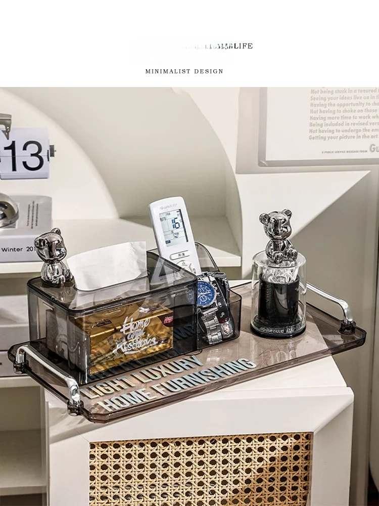 

Modern Acrylic Transparent Remote Control Tissue Box Garro Living Room Decorative Items Rectangular ape Home Storage Organizer