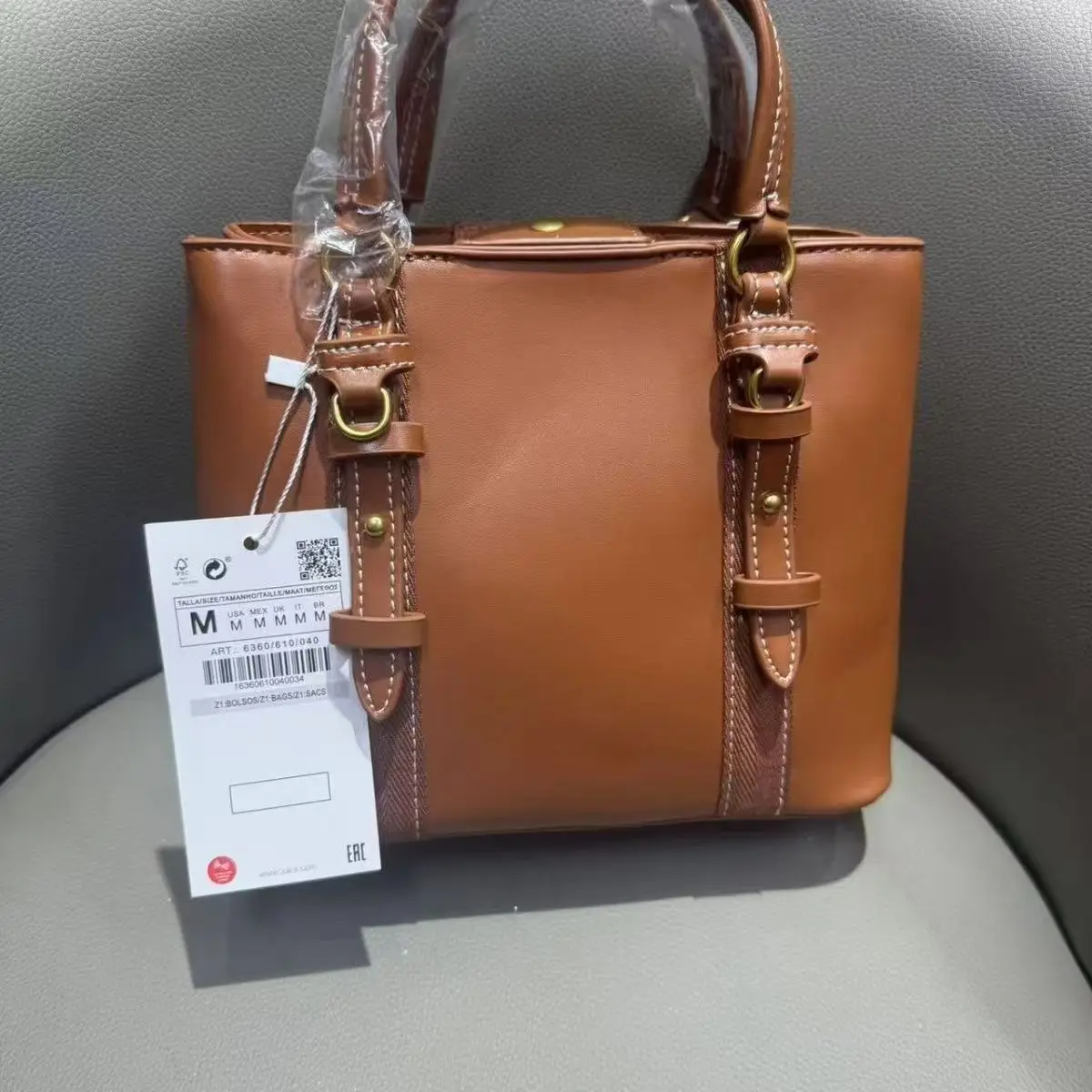 Tas Tote Wanita Tas Pegangan Atas Antik Tas Bahu Modis Kulit PU Solid Tas Selempang Kapasitas Besar Tas Tangan Komuter