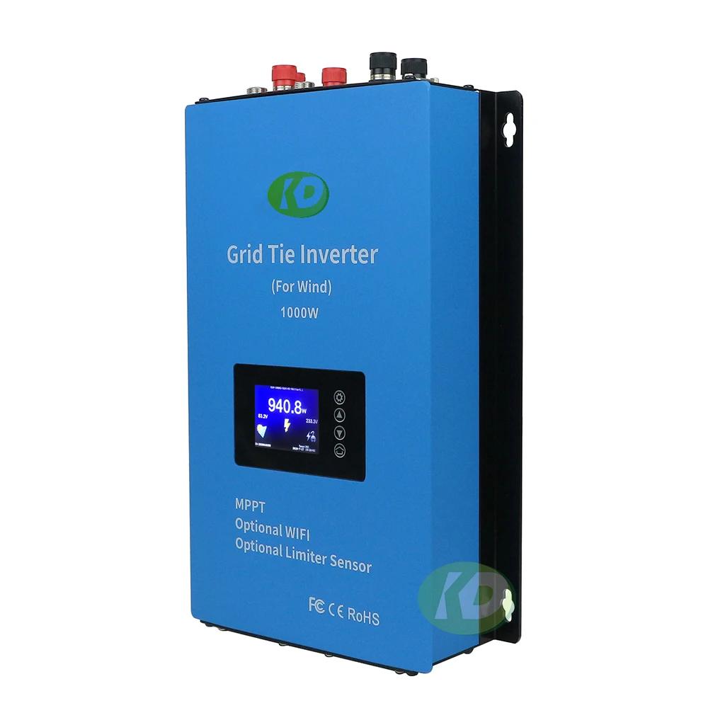 1000W Wind Power MPPT Grid Tie Inverter 24V 48V Pure Sine Wave Inversor With Limiter sensor Microinverter For Wind generator